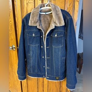 New lined men’s denim jean jacket
